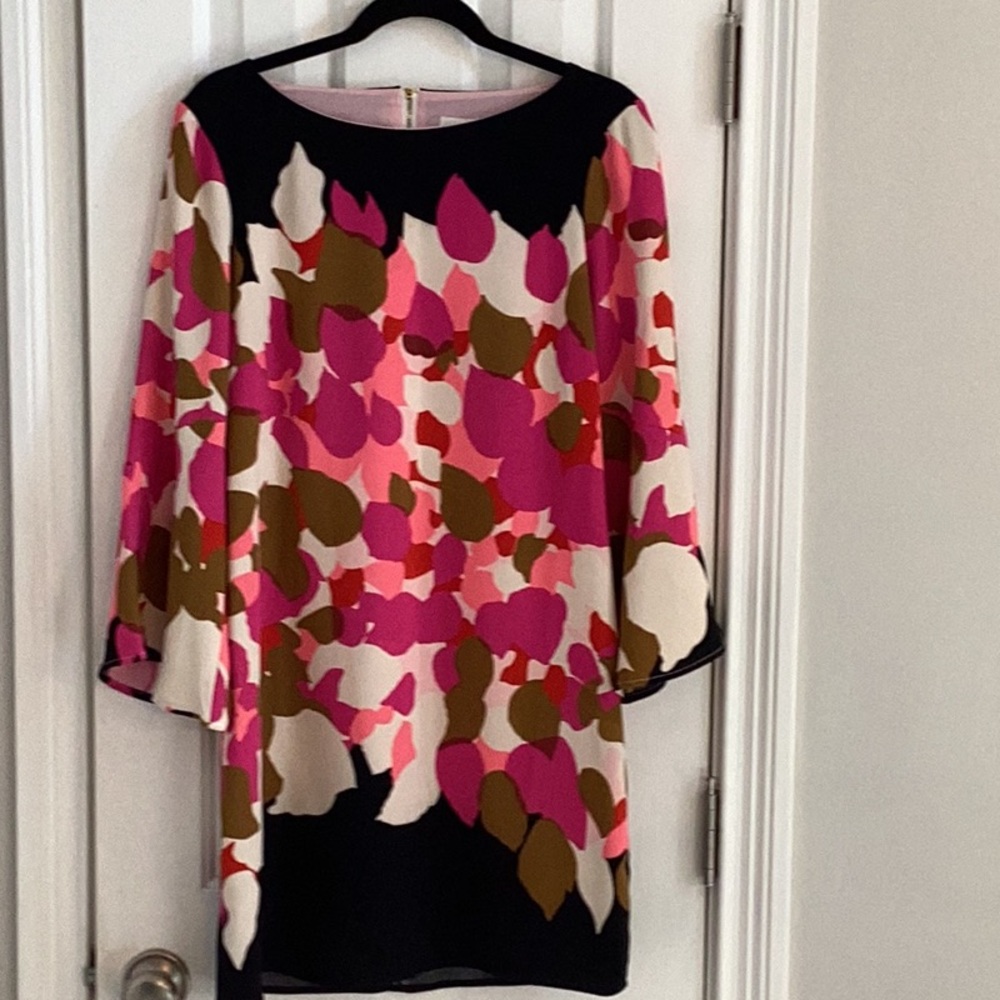NWOT Julie Brown Multicolor Dress w/ Bell Sleeves